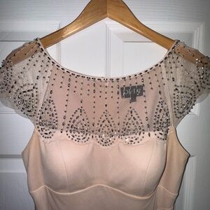 Mother of the Bride Mesh Nude/Blush Dress